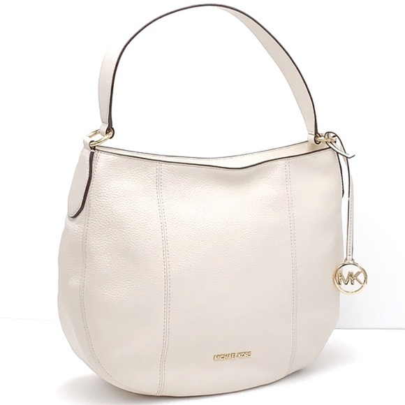 MICHAEL KORS BROOKE LARGE HOBO SHLDR LEATHER LIGHT CREAM COLOR - Picture 2 of 16